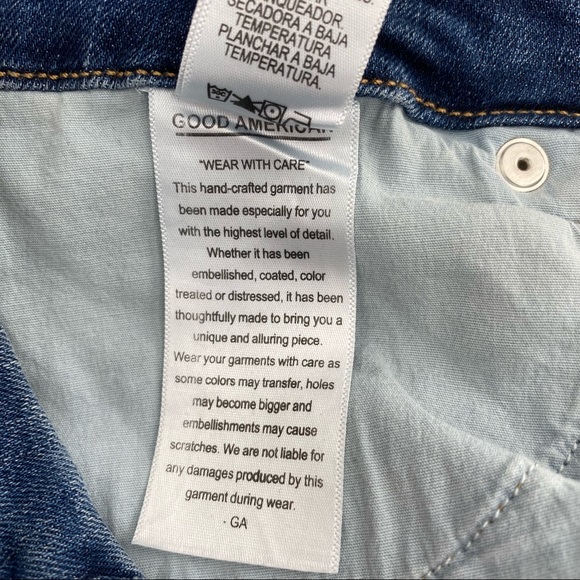 Good American NWT Good Legs Extreme Stiletto Blue Stretch Denim Jeans 0 25 New - Picture 11 of 12